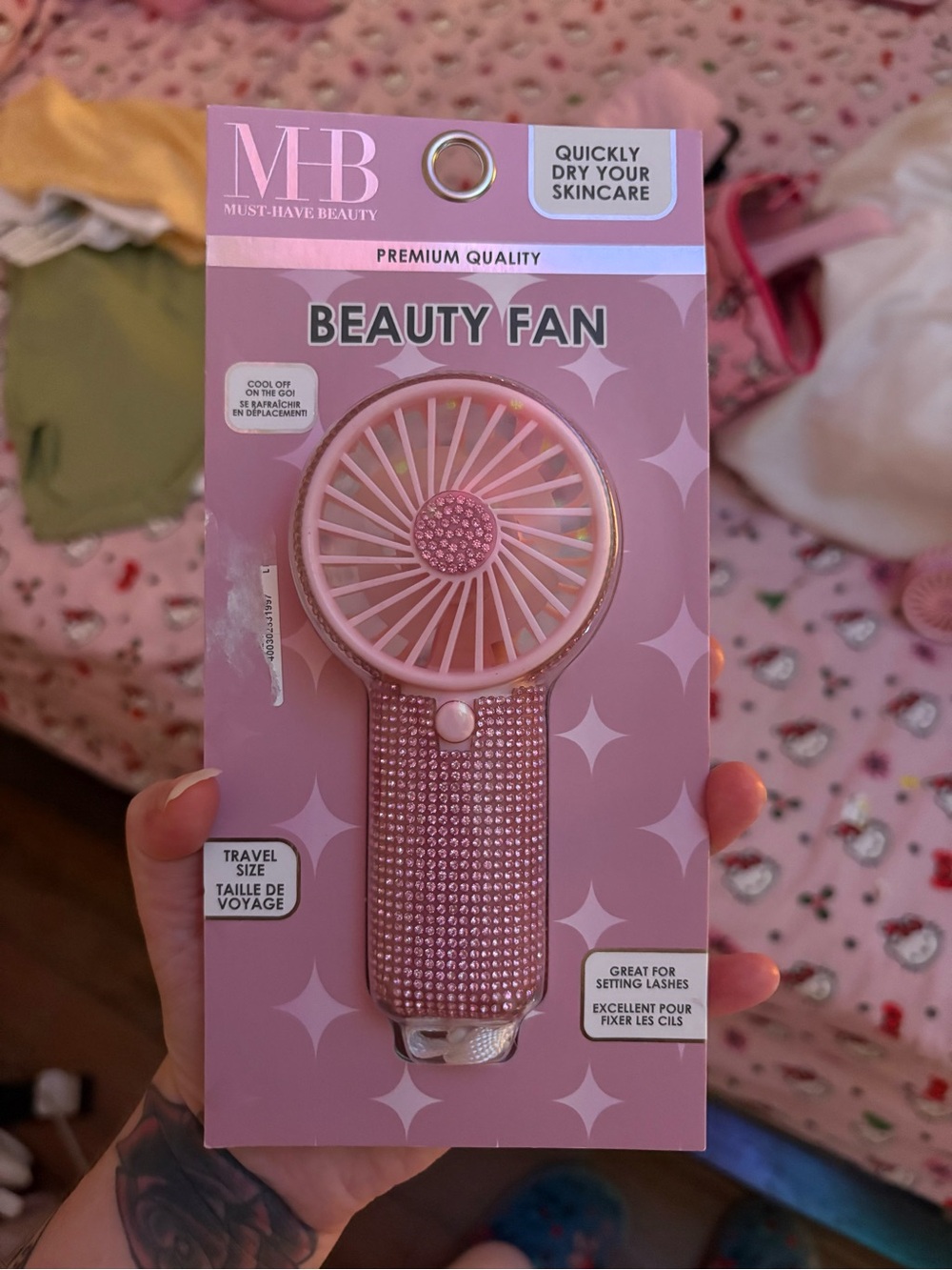 MB Beauty Fan - Pink Travel Size Handheld Fan